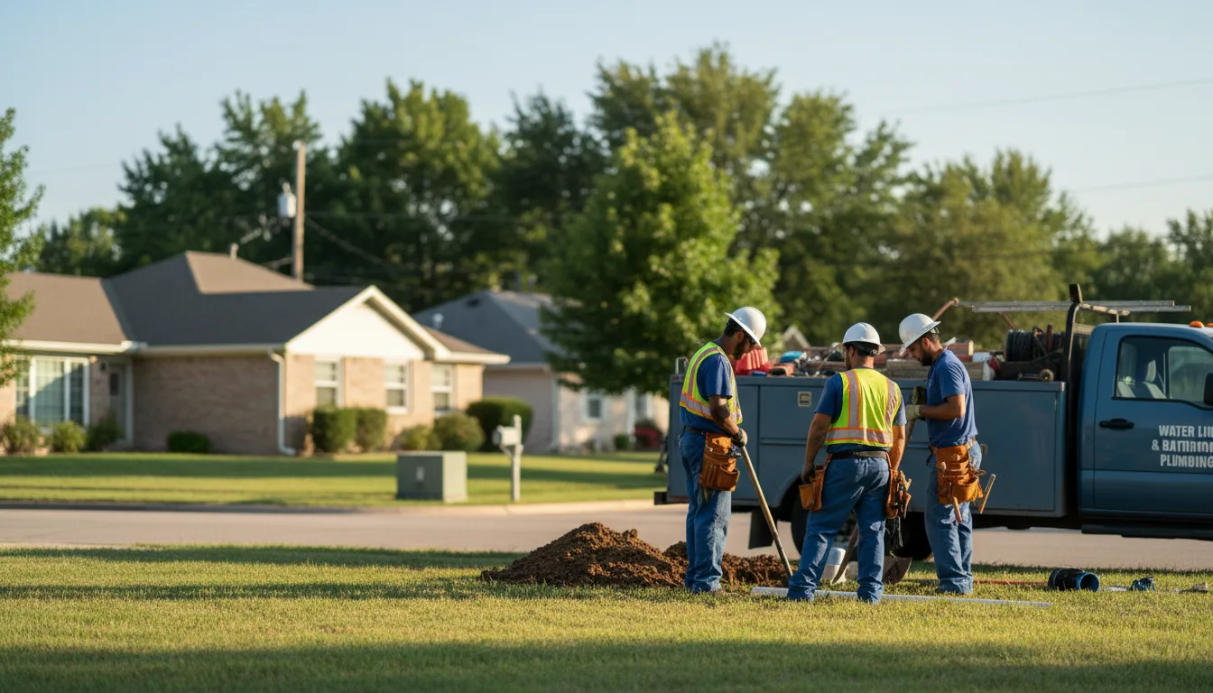 Residential water line and bathroom plumbing service in Milledgeville, TN